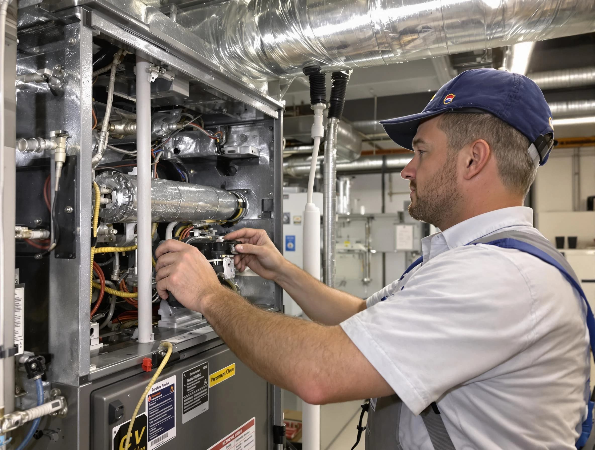 Murrieta Air Duct Cleaning specialist performing thorough furnace duct cleaning to improve heating efficiency in Murrieta