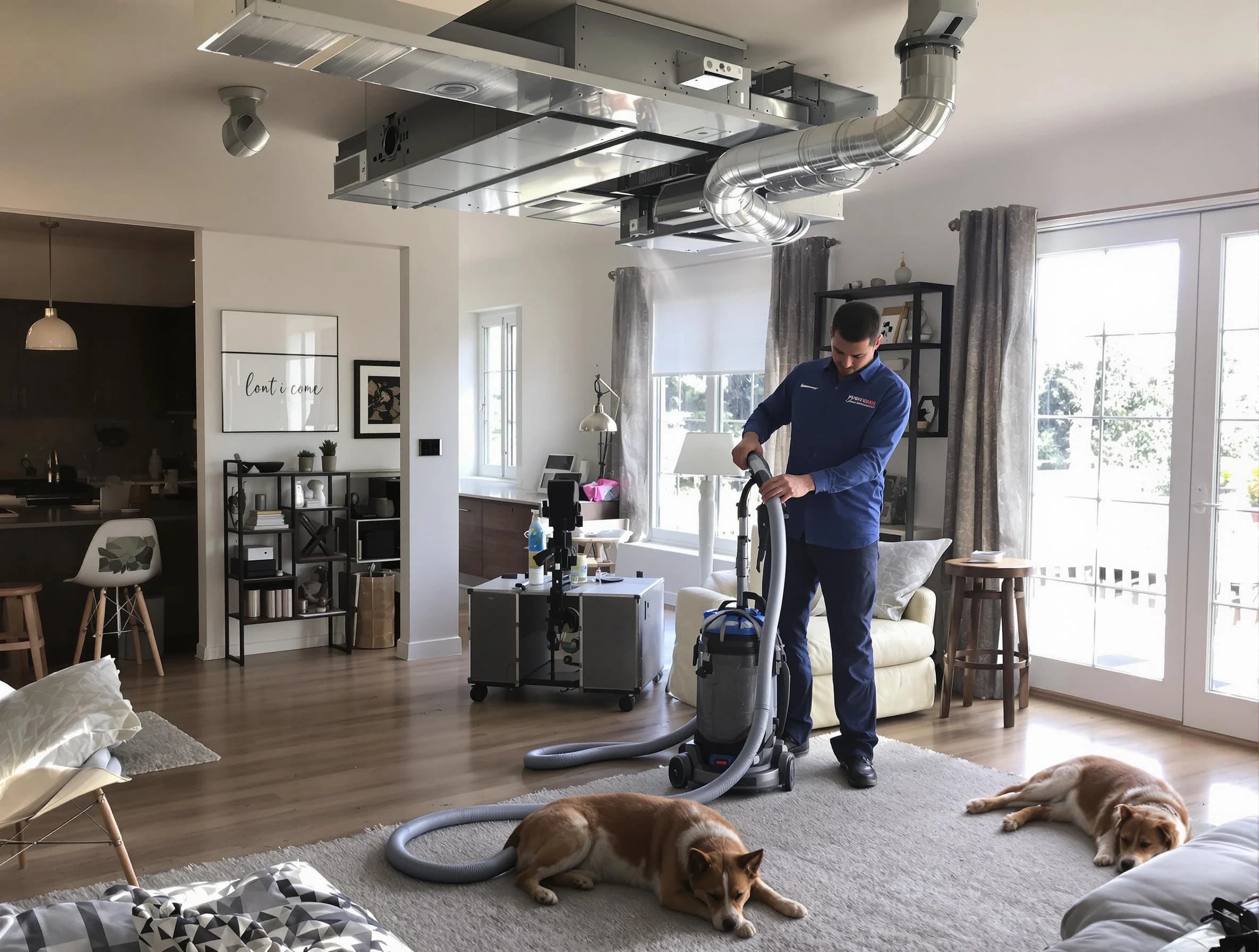 Murrieta Air Duct Cleaning technician performing detailed indoor duct cleaning for improved air quality in Murrieta