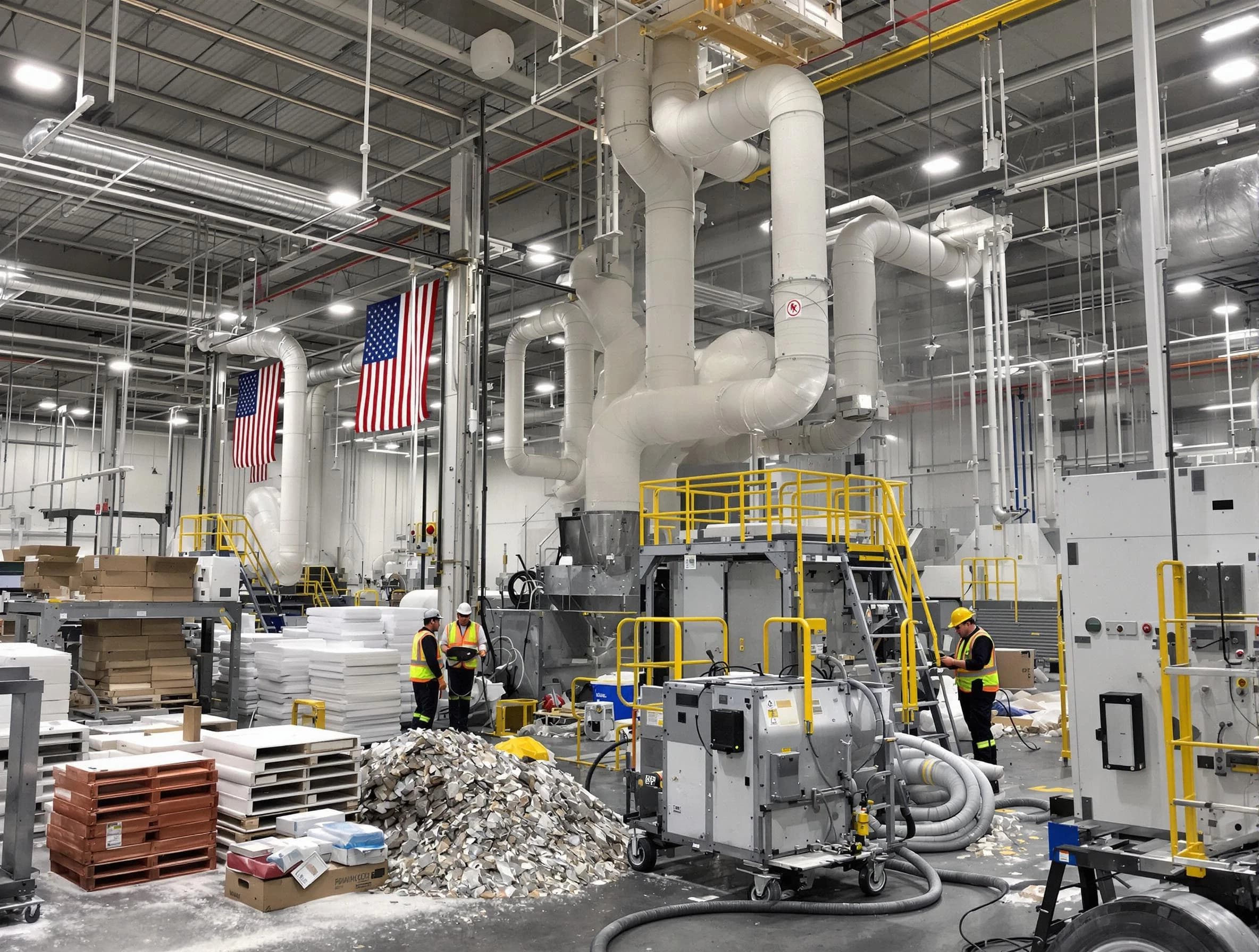 Murrieta Air Duct Cleaning team performing large-scale industrial duct cleaning at a commercial facility in Murrieta